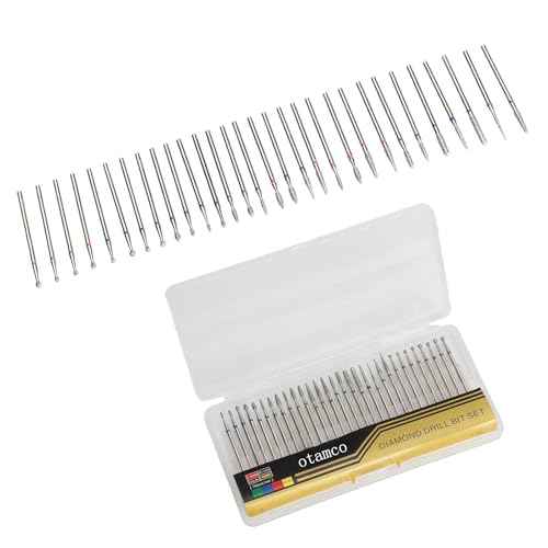 Professional Safety Diamond Nail Drill Bit Set, 3/32 inch Carbide Cuticle Bits for Electric Manicure and Pedicure, 30 Pieces