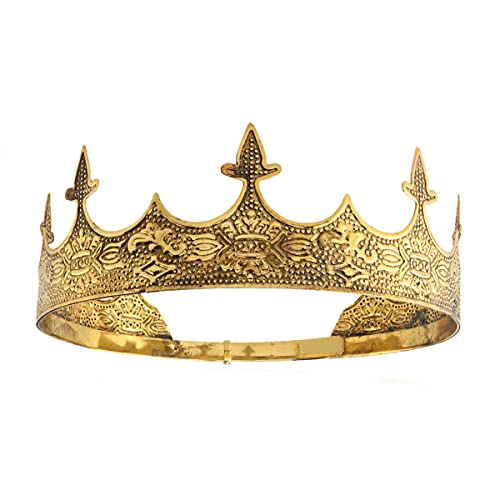 Crown Hair Jewelry Royal King Diadem Men Metal Big Tiaras For Wedding Prom Bridal Party Halloween Costume Christmas Gifts