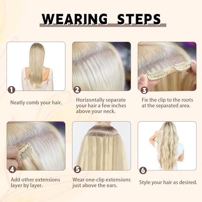 Sassina Clip in Hair Extensions Remy Human Hair 14 Inch Straight Human Hair Clip ins Extensions Golden Blonde to Medium Blonde Invisible Clip ins Full Head 8 Pcs with 18 Clips 90 Grams #P16/22