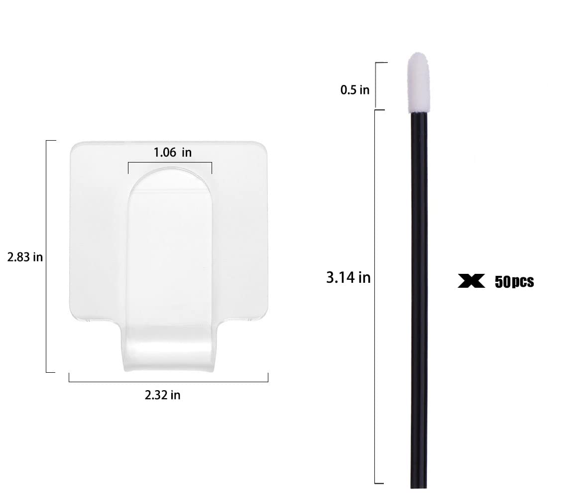 Makeup Mixing Palette with 1PC Spatula and Hand Palette Makeup Mixing Tray Plastic 50 PCS Lipstick Applicators