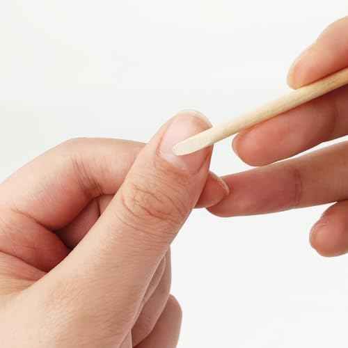 100PCS Orange Wood Nail Sticks, 4.5 Inch Wooden Cuticle Pusher and Remover Set, Dual-Headed Manicure Tools for Home and Salon