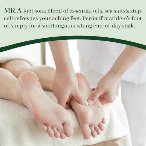 Epsom Salt Foot Soak, 10Pack Tea Tree Oil and Lavender Oil Epsom Salts for Soaking, Dead Sea Salt Spa Pedicure Care Softens Thick Calluses & Corns, Athletes Foot, with feet scrubber