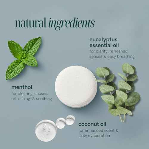 Shower Steamers Aromatherapy 10 Pack - Made in USA with Natural Essential Oils for Christmas Stocking Stuffers, Birthday Gifts for Women and Men, White Elephant, Self Care - Eucalyptus