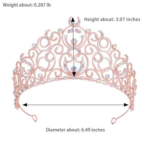 Tiaras and Crowns for Women Glinda Bubble Crown Crystal Queen Crown princess headbands for Wedding Prom Birthday Halloween Christmas Party Costume