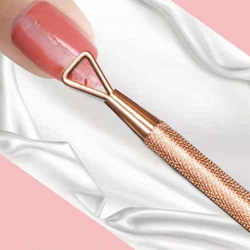 Nail Cuticle Pusher - Stainless Triangle Gel Nail Polish Remover Cuticle Peeler Scraper Remover Tool for Fingernails and Toenails