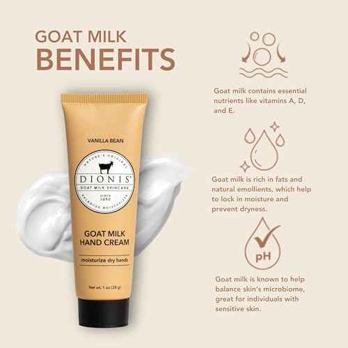 Dionis Goat Milk Skincare Hand Cream (Vanilla Bean, 1 oz)