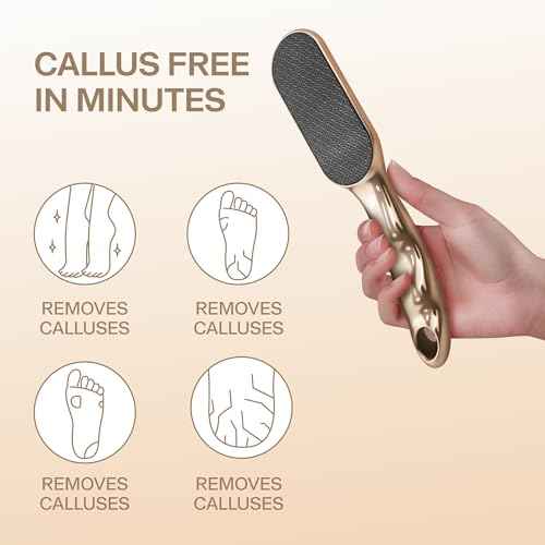 NOVAL Callus Remover Gel 250ml and Gold Handle Nano Glass Foot File Set£¬Dead Skin Remover for Feet, Exfoliating Gel for Cracked Heels and Smooth Pedicure Care