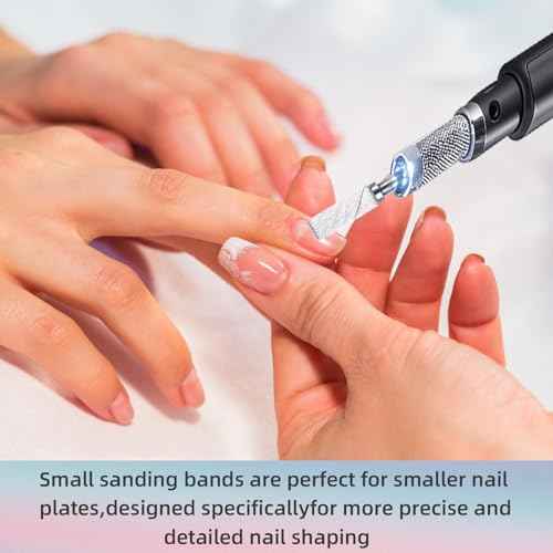 100 Pcs (180 Grit White) Small Sanding Bands Nail Drill Bit,Nail Drill Bits,Extreme Fine Grit Mini Sanding Band,Nail Bits,Upgrade 3.1mm Mandrel Bits,Professional Nail Drill Bit for Acrylic Nails