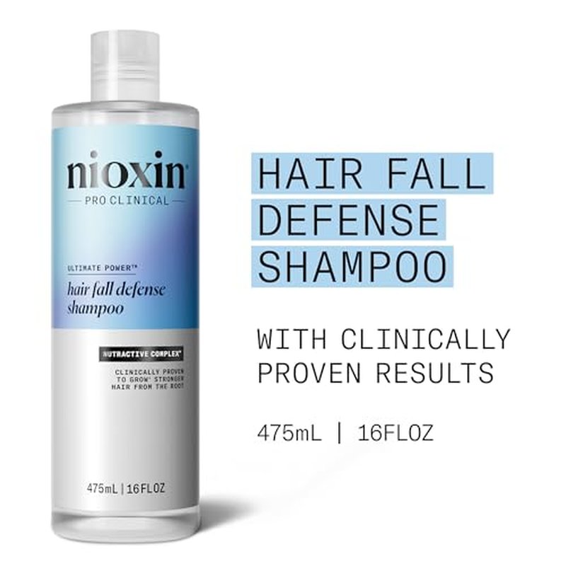 Nioxin Hair Fall Defense Shampoo | Activates Hair Follicles for Visibly Less Hair Loss| With Lauric Acid, Caffeine, Niacinamide and Sandalore
