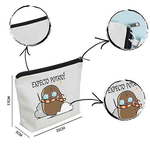 WZJHCL Magic World Makeup Pouch Bag Magic Movie Fans Gift Expecto Potatoes Cosmetic Kit Bag Potato With Magic Wand Storage Pouch Bag (Potato)