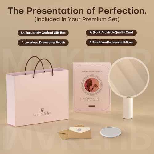 Makeup Mirror with Lights, 10X Magnifying Vanity Mirror, Dimmable Touch Control, Portable Travel & Desk Mirror with Stand, Christmas Birthday Gift for Women Her Girlfriend Wife Mom