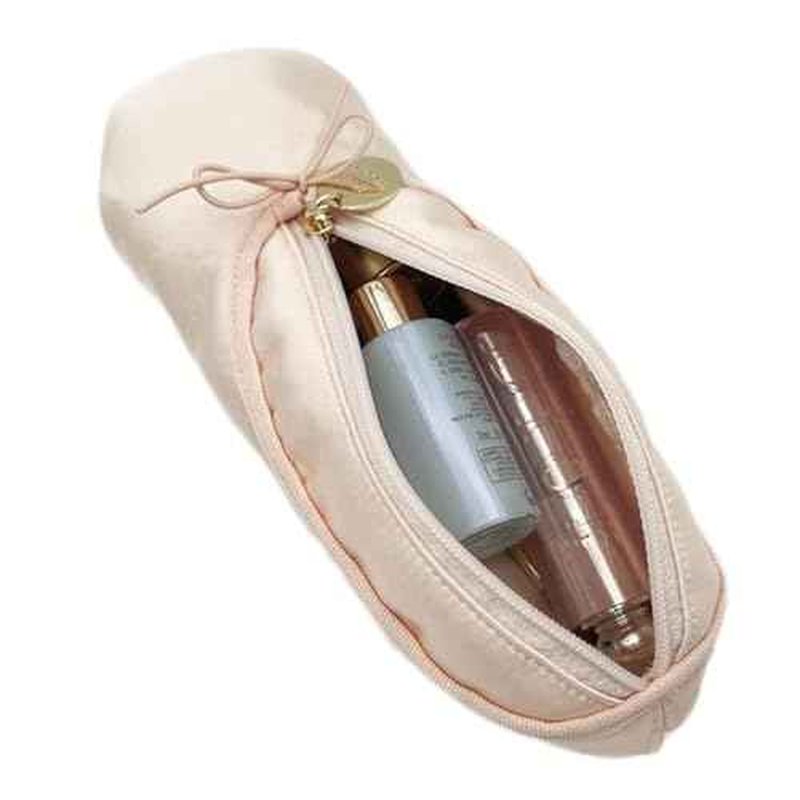 Pink Ballet Dance Shoe Makeup Bag Recital Gifts for Girls Women, Ballerina Slipper Pouch Dancer Stuff (Pink1)
