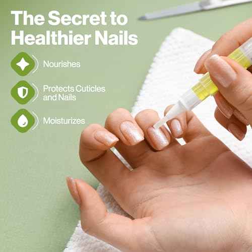 Cuticle Oil Pen - Nail Cuticle Protector - Professional Manicure and Pedicure Set Accessory - Acrylic Nail Art Accessory - Strengthener and Softener - Contains Vitamin E