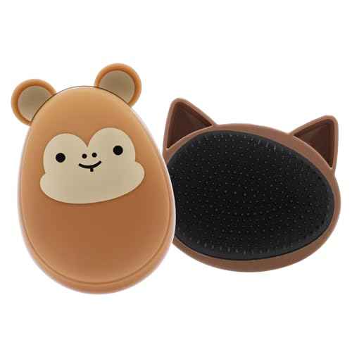 Hair Brush for Kids Anti-static Soft Massage Flexible Bristles Hair Comb for Women Girls Braids Curly Straight Long or Short Wet Or Dry Hairbrush Shower Travel Cat&Monkey