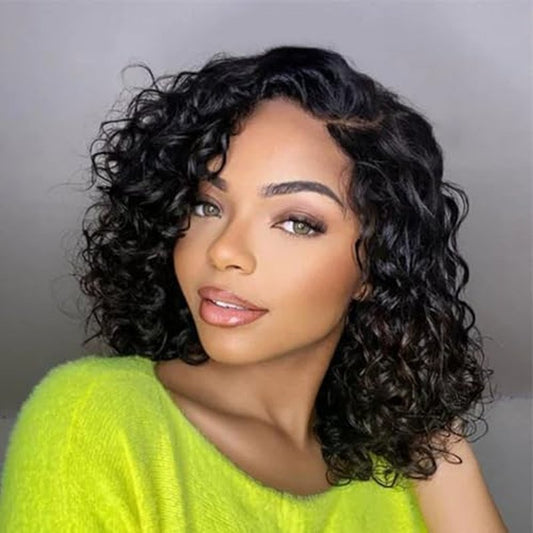 SODLIS 5x5 HD Lace Closure Wigs Human Hair Wear And Go Glueless Wigs Human Hair Pre Plucked With Baby Hair Ready to Go Deep Wave Lace Front Wigs Human Hair for Women£¨12 Inch£©