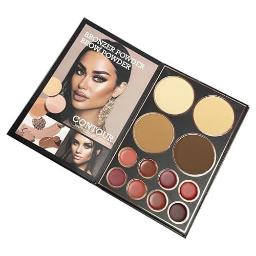 All In One Makeup Gift Kit - Ultimate Color Combination for Women Full Kit 48 Eyeshadow, 12 Lip Gloss, 6 Blusher, 6 Concealer, 6 Highlighter, 78 Colors Makeup Palette Cosmetics Kit (A)