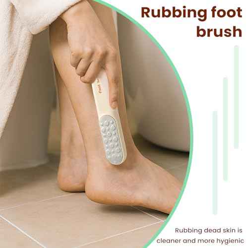 Dual-Sided Callus Remover & Foot File Set - Pedicure Exfoliator Tool with Silicone Brush for Smooth Feet-Orange