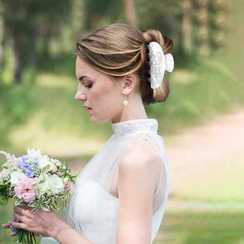 Bride Hair Claw Clip ? Bride to Be Gifts, Bachelorette Party Accessories, Bridal Shower Gifts for Wedding