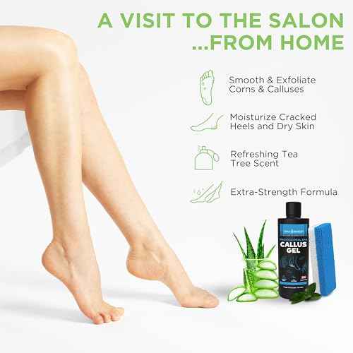 Callus Remover Gel ? Professional Foot Callus Removal for Smooth Feet & Cracked Heels ? Extra Strength Callus Gel with Pumice Stone ? 8oz, Made in USA