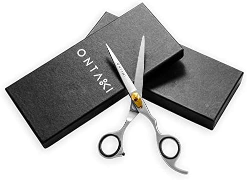 ONTAKI Hair Cutting Scissors - 6.5" Japanese Steel Shears for Precision Beard & Mustache Grooming | Ideal for Barbers & Stylists