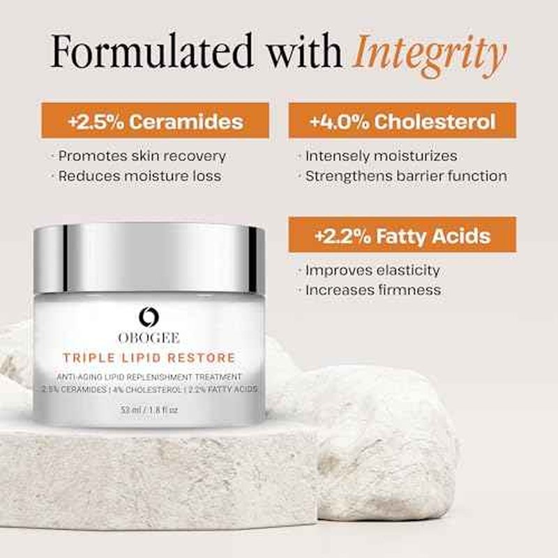 Triple Lipid-Peptide Cream: Enriched with Lipids, Ceramides, Peptides, Hyaluronic Acid, and Fatty Acid for Firming, Anti-Aging and Plumping Face Moisturizer (53 ml /1.8 fl oz)