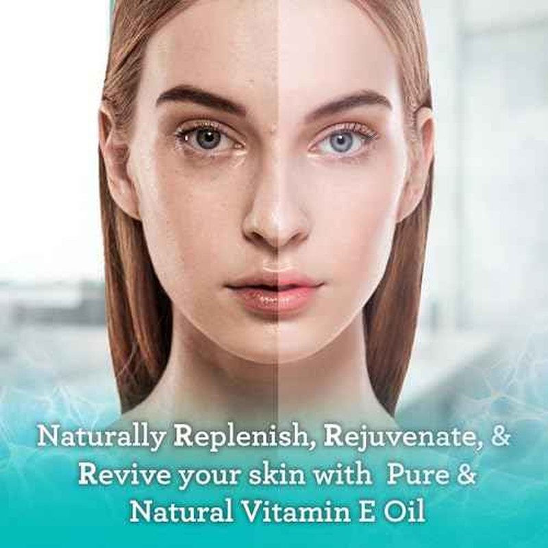 GuruNanda Pure & Natural Vitamin E Oil for Skin, Scars, Face, & Nails, 5,000 IU, With D-Alpha Tocopherol & MCT Oil to Help Enhance Absorption, Non-GMO & Vegan, 2 FlOz