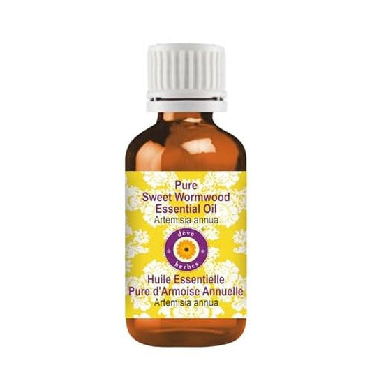 d?ve herbes Sweet Wormwood Essential Oil (Artemisia annua) Pure | Non-Sticky | Non-Greasy | Lightweight | Men & Women | All Skin Types | Steam Distilled 100ml (3.38 oz)