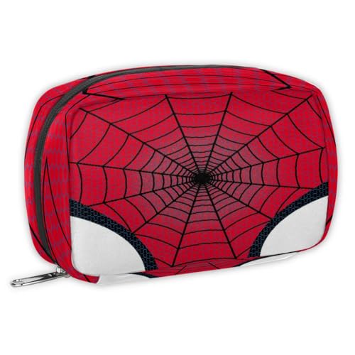 Kids Toiletry Bag for Boys, Cute Small Red Spider Web Wash Bag for Little Young Boys Waterproof Cosmetic Weekender Bag Toddler Traveling Toiletries