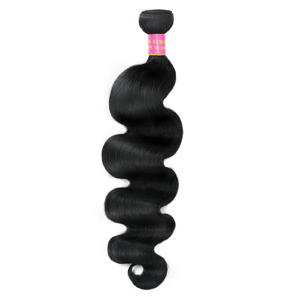 Body Wave Bundles Human Hair Extensions 18 Inch 100% Unprocessed Brazilian Human Hair Bundle Natural Black Hair Extensions