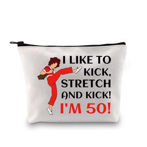 G2TUP TV Show Inspired Gift I Like To Kick I'm 50 Makeup Bag Fun Skit Lover Cosmetic Bag TV Show Characters Fans Gift (I Like To Kick I'm 50 MB)