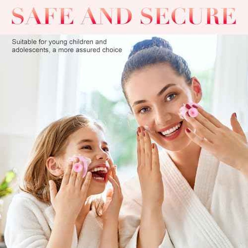 Ultra Soft Silicone Face Scrubber Set - 8 Piece Manual Gentle Facial Cleansing Brush & Pore Exfoliator, Deep Cleansing and Travel-Friendly