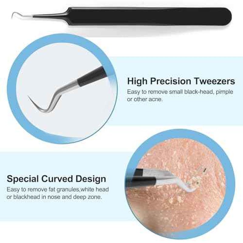 Blackhead Remover Tools Pimple Popper Tool Kit, Comedones Extractor Acne Removal Kit for Blemish, Black Head Remover for face Risk Free Treatment for Whitehead Popping
