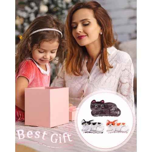 Molans 3Pcs Animal Claw Clips for Women, Small Cat Clips for Girls, Cute Hair Clamp Accessories Gift for Birthday Party