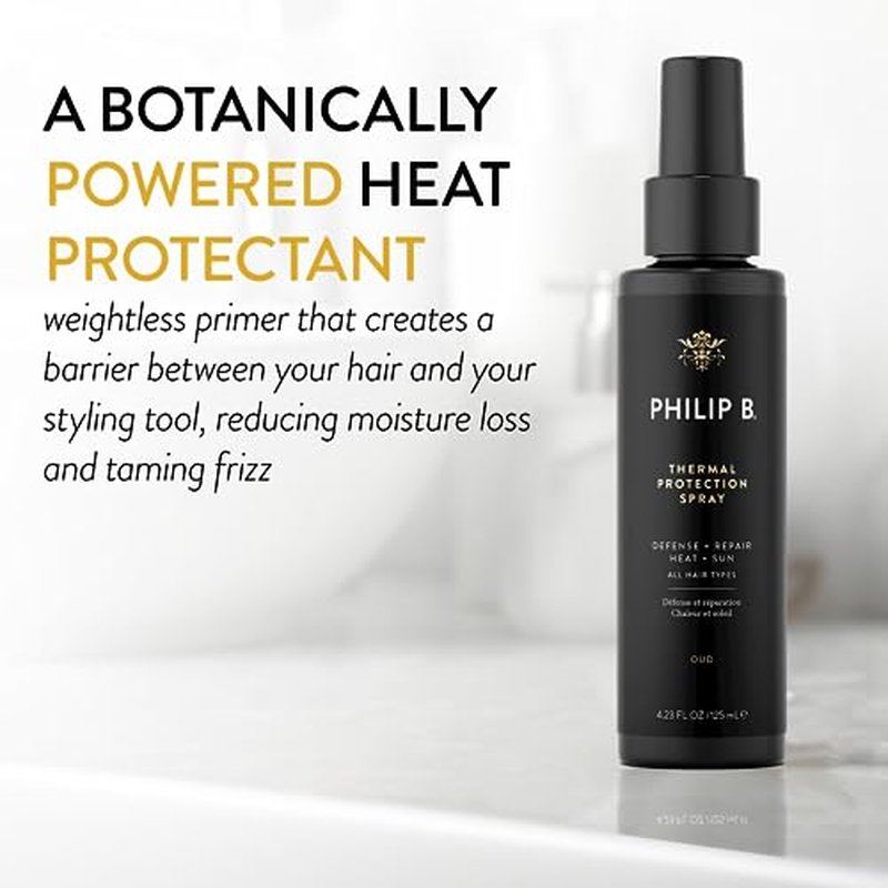PHILIP B Thermal Protection Spray 4.2 oz. (125 ml) | Plump, Shine & Protect Hair from Heated Hair Tools