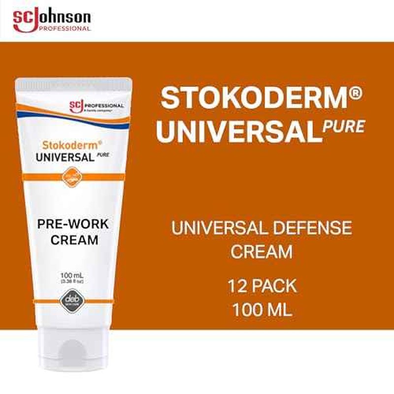 SC Johnson Professional STOKODERM Pure Pre-Work Hand Cream 100ml, 3.3814 Fl Oz (Pack Of 12)