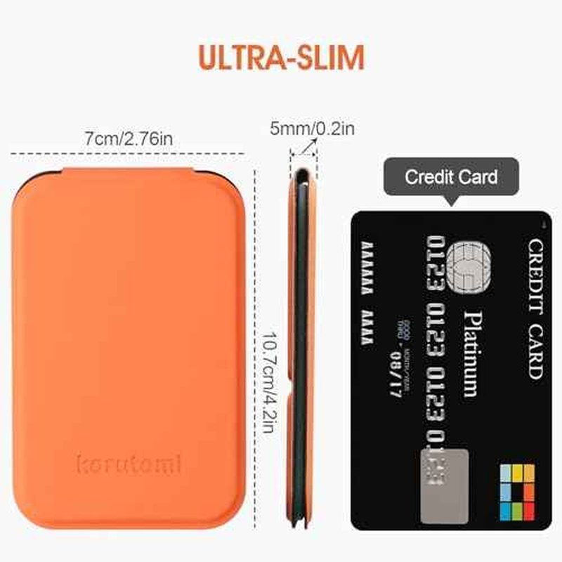 Hand Mirror,Ultrathin Ultralight, Portable, Folding, Handheld, Compact Travel Mirror for Camping,Home,Office,Small Mirror for Pocket and Purse,Good for Gift (Orange)