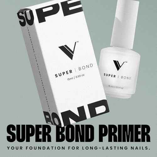 V Beauty Pure Super Bond Nail Primer - Long-Lasting & Low-Odor Nail Prep Bond Primer for Nail Polish, Gel & Acrylic - Nail Care Product for Professional Salons & Home Manicures & Pedicures, 15 ml