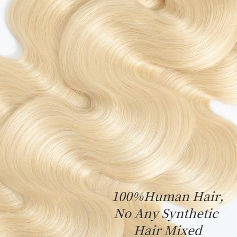 613 Bundles Blonde Bundles Human Hair 18 Inch 613 Body Wave Human Hair bundles 16A 100% Unprocessed Brazilian Virgin Hair Single Bundle No Tangle No Shedding