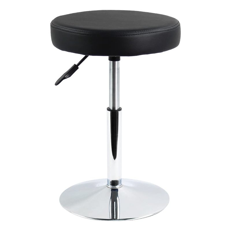 FURWOO Black Short Shop Stool - Height Adjustable Swivel Chair Stool for Office,SPA,Salon,Manicure and Tattoo Stations Small