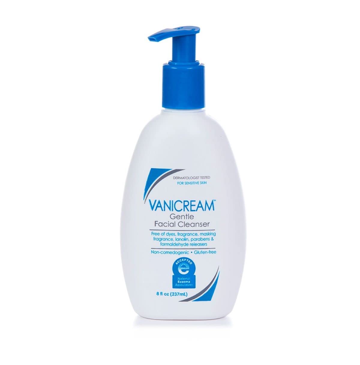 Vanicream Shampoo (12 Fl Oz) Gentle Facial Cleanser with Pump Dispenser (8 fl oz) Gentle Body Wash (12 Ounce) Bundle
