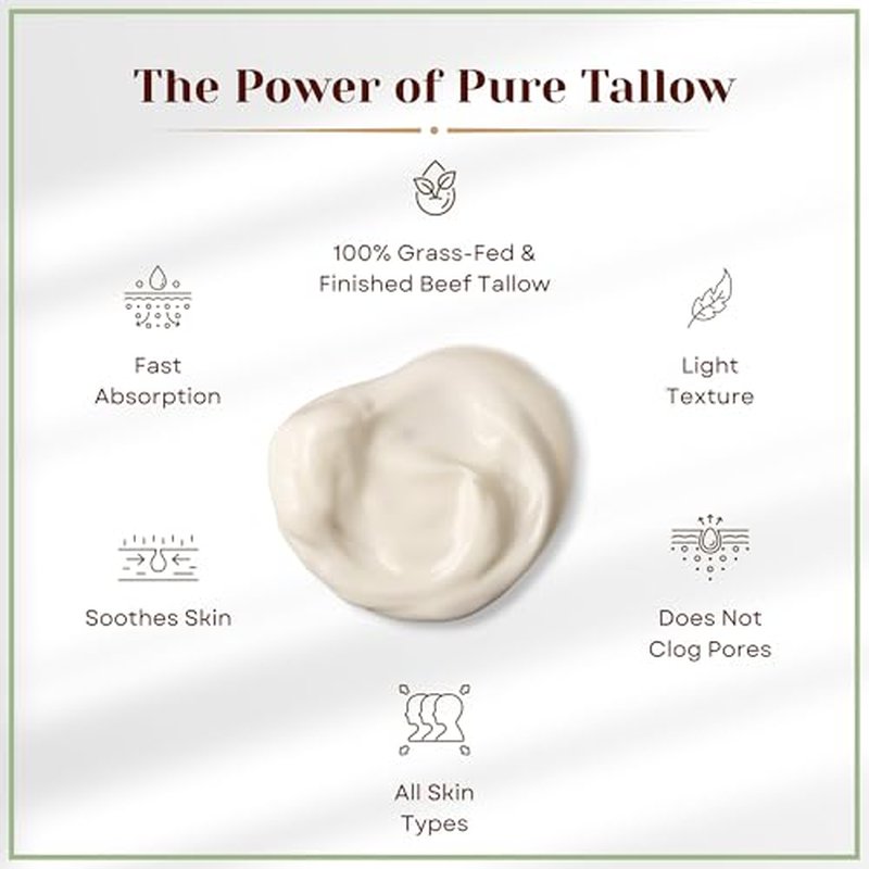 100% Grass-Fed Tallow Balm - Holiday Edition Gift-Set, Candy Cane & Cinnamon Sugar, Herb-infused for Men, Women, Psoriasis, Eczema, Dry Sensitive Mature Skin Value Size, 2 Pack
