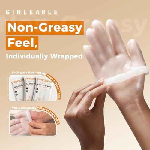 Paraffin Wax Refills 10 Packs Unscented for Paraffin Wax Bath Machine - for Dry Cracked Skin on Hands, Feet, Elbows - Moisturizing Hydration to Relieve Stiff Muscles & Joints