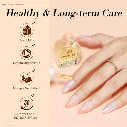 AZUREBEAUTY Cuticle Oil 10ml Natural Nail Nourishing Oil & Cuticles Care Strengthener Oil with Vitamin E and Keratin - for Repair Moisturize and Strengthener for Damaged Nails