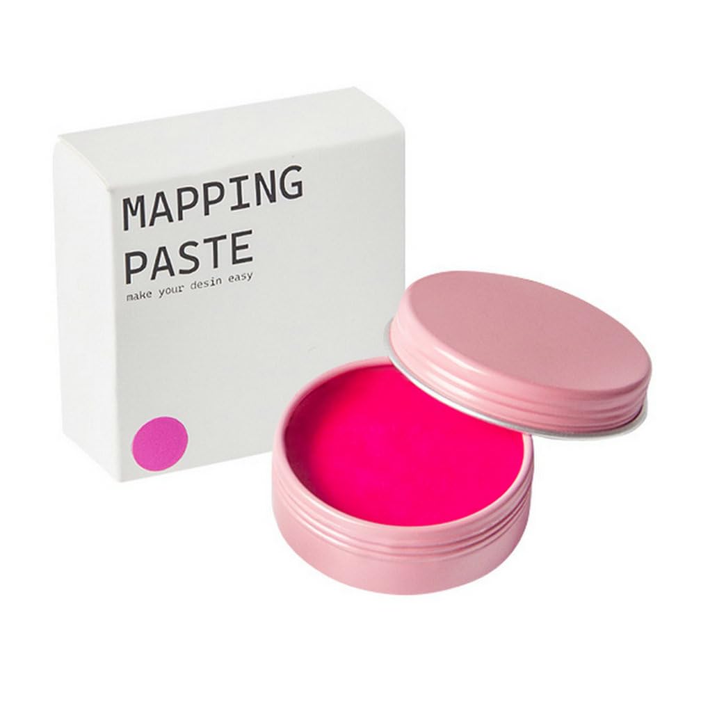 HOTWE Mapping Paste, 20g/0.7oz Mapping Brow Paste for Eyebrow and Lips Measuring, Brow Contour Paste for PMU Microblading Supplies and Eyebrows Design Marking (Pink)
