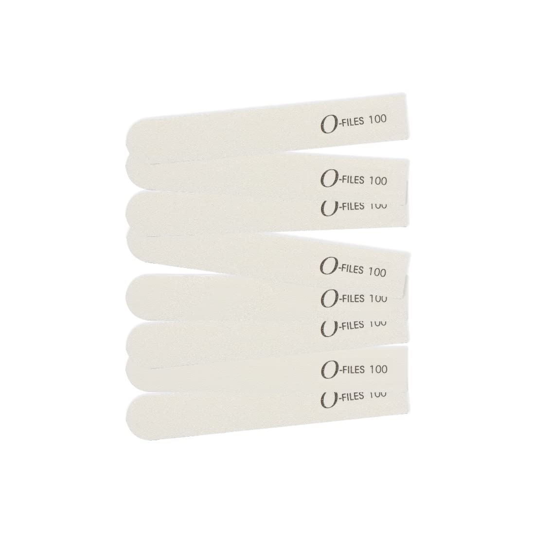 ForPro Professional Collection O-Files Replaceable File System, White, 100 Grit, Manicure Nail File Refills, 3.9” L x .6“ W, 50-Count
