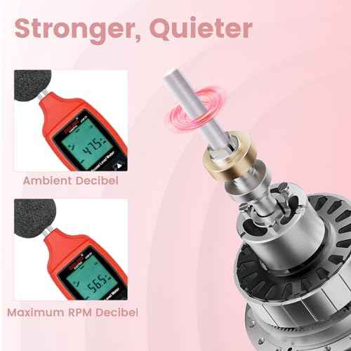 Delanie Professional Nail Drill High Torque 35000 RPM Rechargeable Portable Electric Nail File Filer for Acrylic Gel with Cuticle Bits, Salon Manicure Tool, Rose Gold