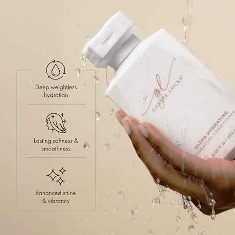 Goldie Locks Ultra Hydrating Conditioner - Moisturizes Frizz and Split Ends - Sulfate Free - Safe for Extensions and Color-Treated Hair - Protein-Free - 33.8 fl oz