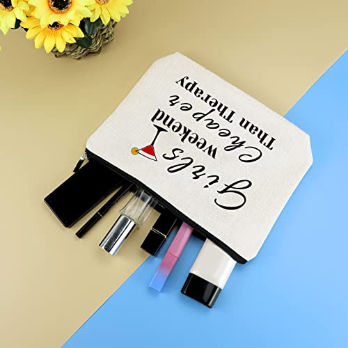 Girls Weekend Gift 3 Pcs Travel Makeup Bag Friendship Trip Gift for Her Best Friends Bestie Sister Cosmetic Bags Christmas Birthday Graduation Present for Women Girls Travel Zipper Toiletries Pouch