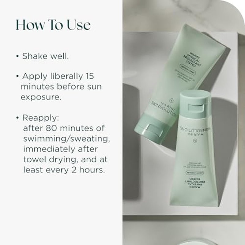 Physical Protectant Tinted - Fair to Light - Broad-Spectrum SPF 45 Sunscreen - Water Resistant (80 Minutes) - All Skin Types - Cruelty Free - Made in the USA - 2 oz