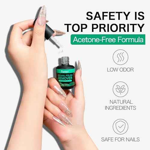 Gel Nail Polish Remover with Tools, 15ml (0.5 fl oz) - Acetone-Free, Quick Removal in 2-5 min, No Foil Soaking Needed, Safe for Natural Nails£¬Home DIY Use